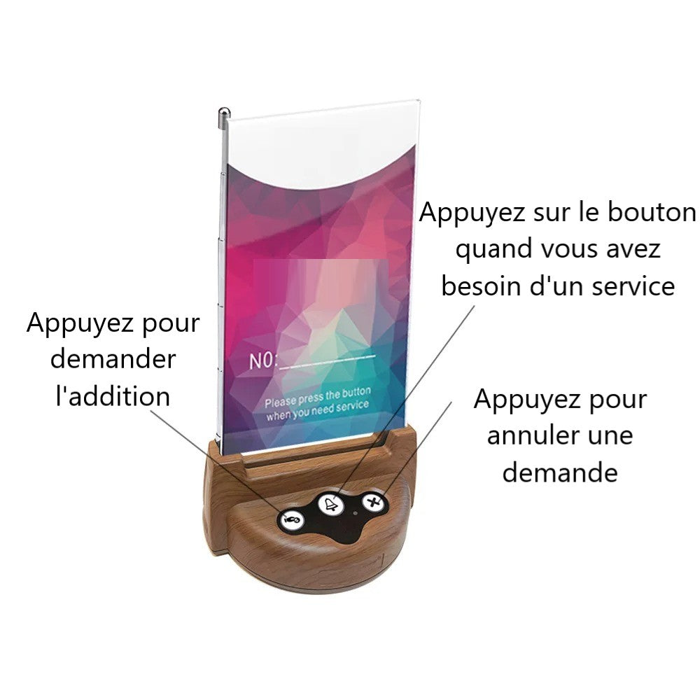 Bouton d'appel serveur